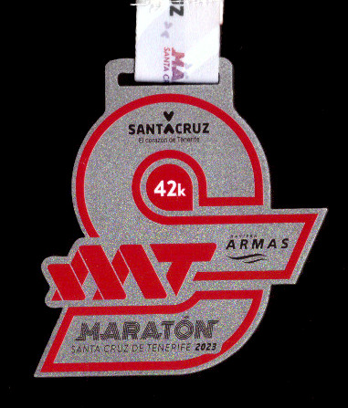 Santa Cruz Teneriffa Marathon 2023 - Finisher Medaille